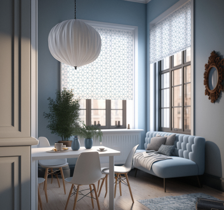 šesterokutni obris uzorak nordijske rolete - TenStickers