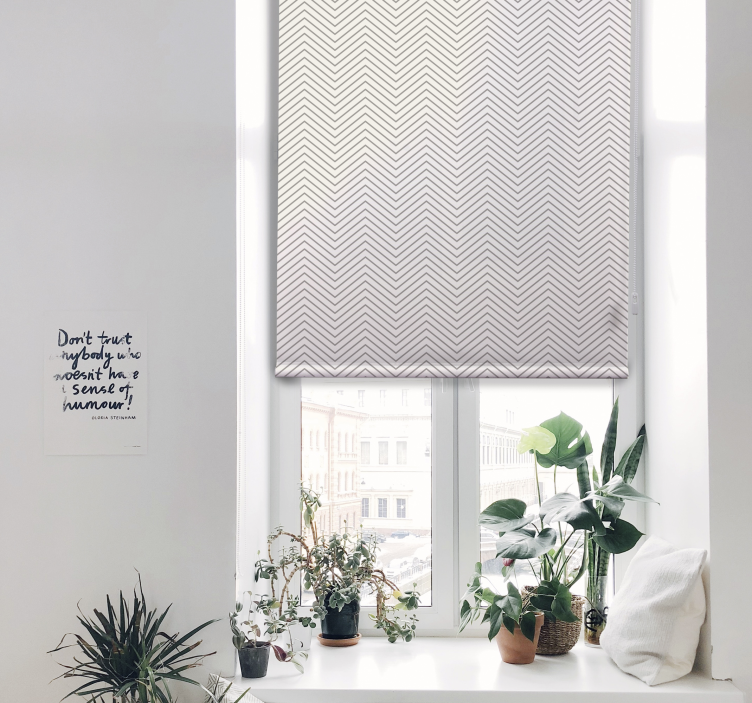 Sive linije rustikalna rolo zavjesa - TenStickers