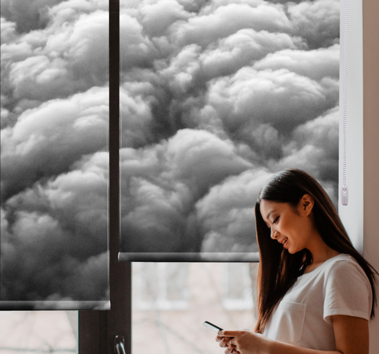 Sivo olujno nebo slika oblak rolo zavjesa - TenStickers