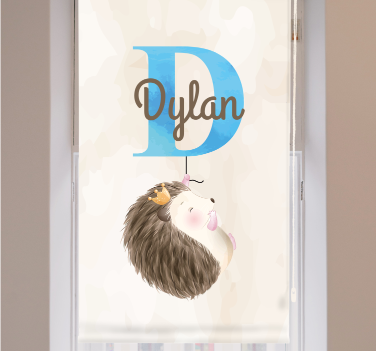 Slatke životinje jež s imenom Rolo zavjese vrtić - TenStickers