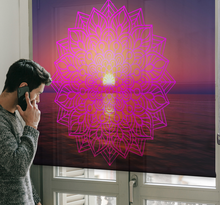 Sunčana mandala zen dnevna soba Rolo zavjese - TenStickers