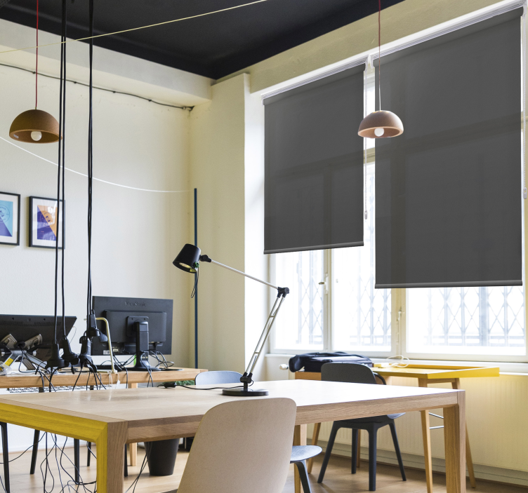 Ugljen siva jednobojna elegantna roleta - TenStickers