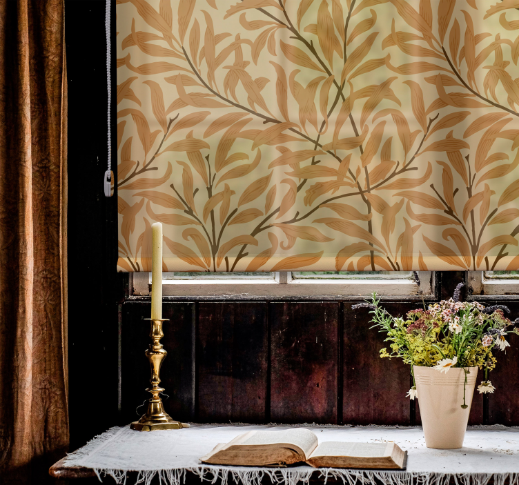 Rolo zavjese cvjetni botanički otisak lišća - TenStickers