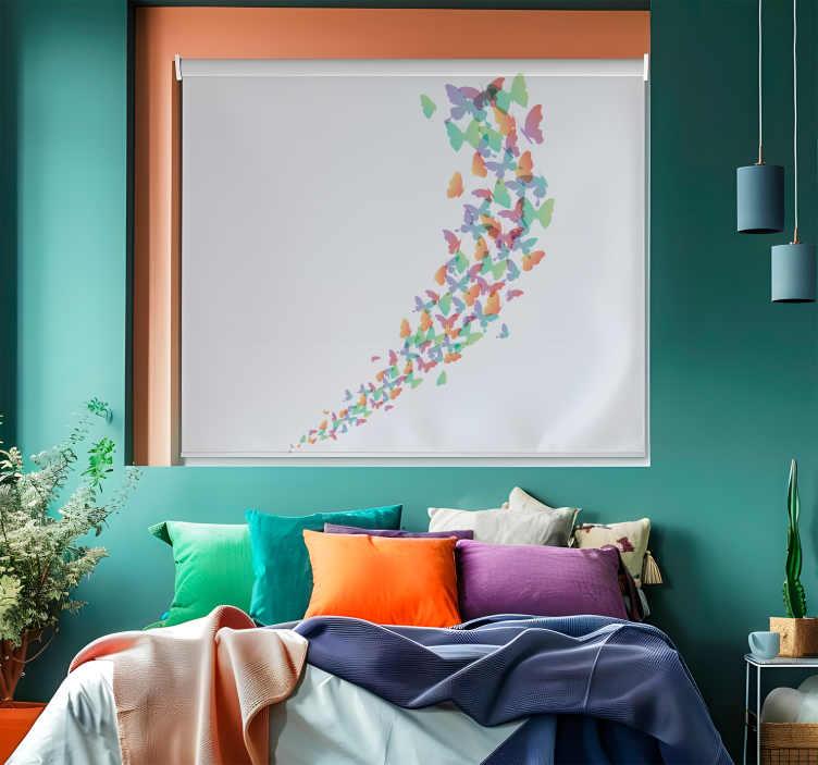 Rolo zavjese leptir leti na liniji - TenStickers