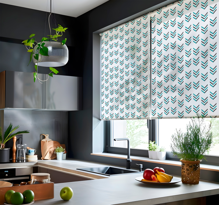 Rolo zavjese nordijski plave strelice - TenStickers