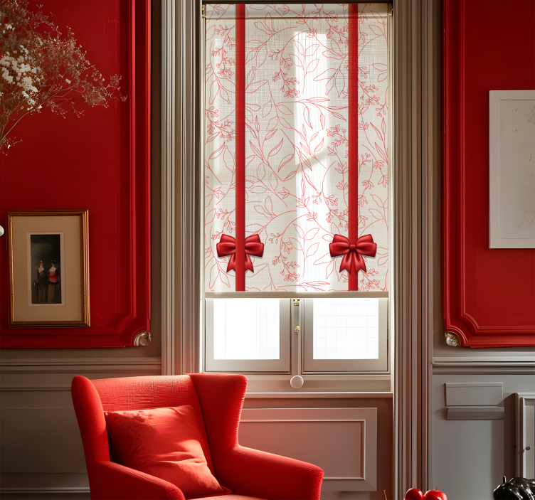 Rolo zavjese romantična cvjetni uzorak s vezama - TenStickers