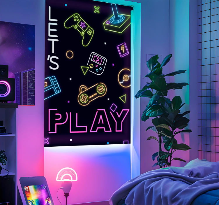 Rolo zavjese štreber neonske kontrole - TenStickers