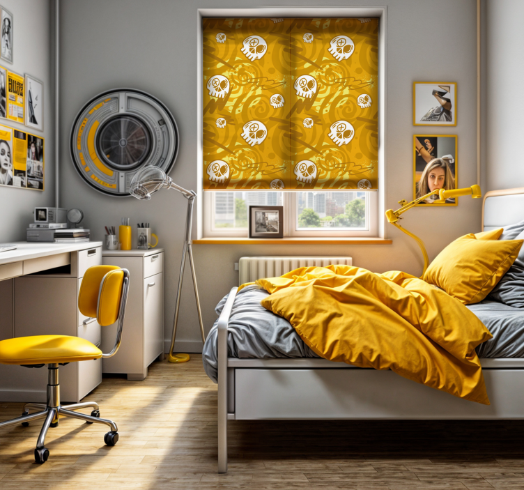 Rolo zavjese tinejdžerski grafiti s lubanjama - TenStickers