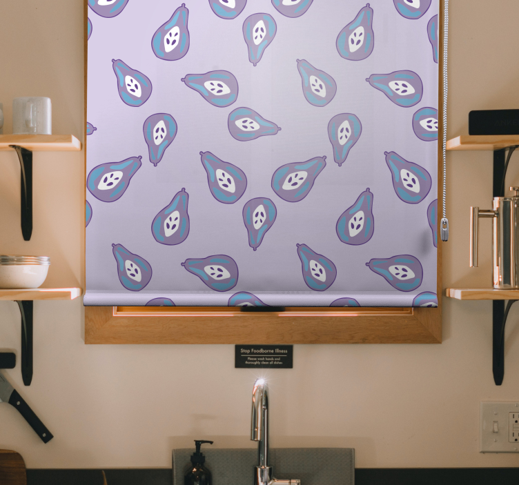 Rolo zavjese voće i povrće razigrani uzorak kruške - TenStickers