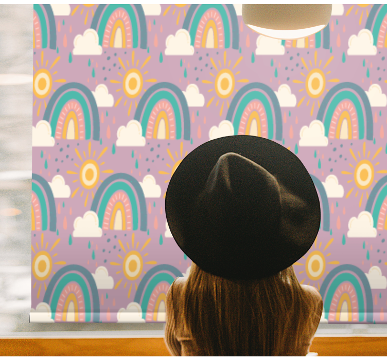 Zavjese za dječju sobu duge i sunca - TenStickers