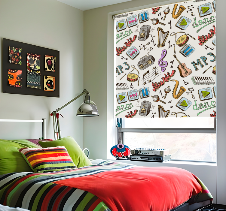 Rolo zavjese zabava glazbeni obrazac - TenStickers