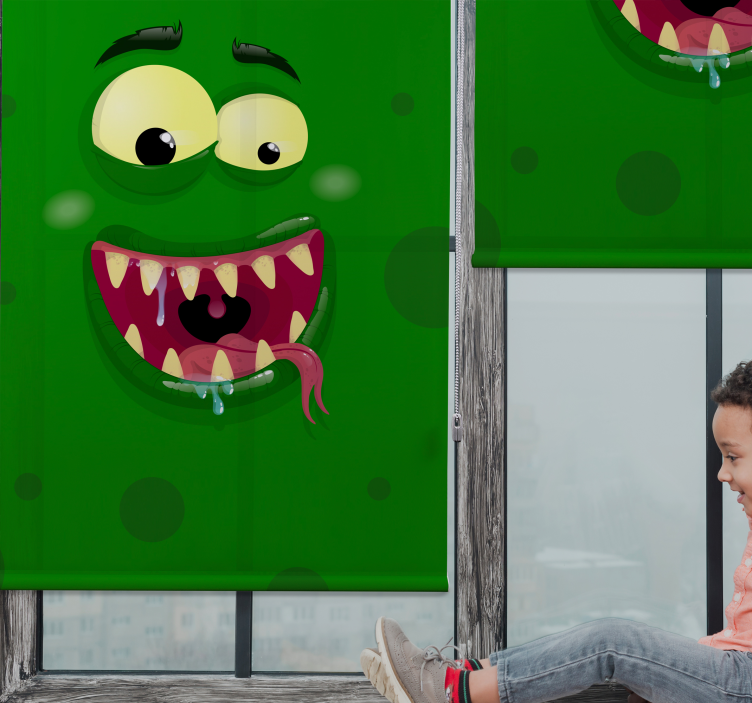 Zeleno čudovište zabava djeca Rolo zavjese - TenStickers