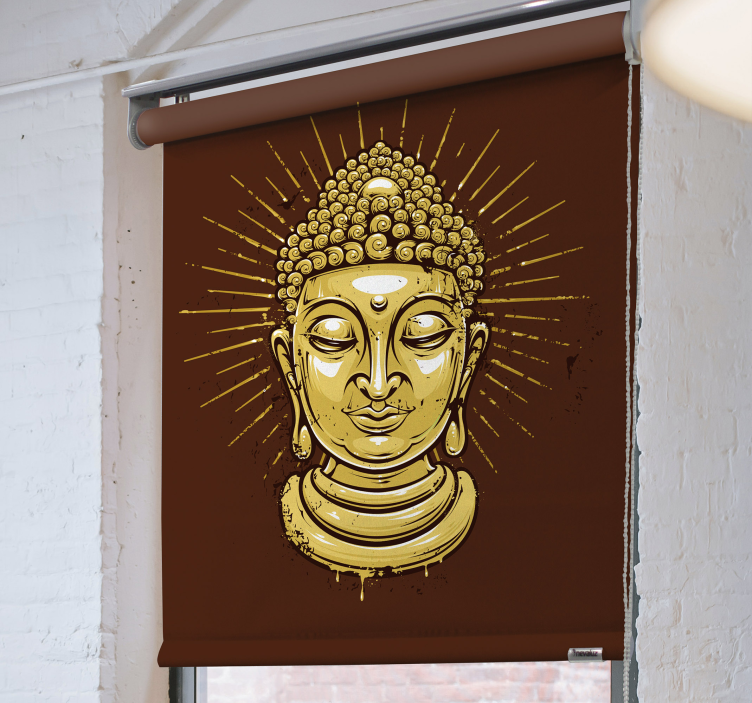 Zlatni buddha sillouhette zen Rolo zavjese - TenStickers