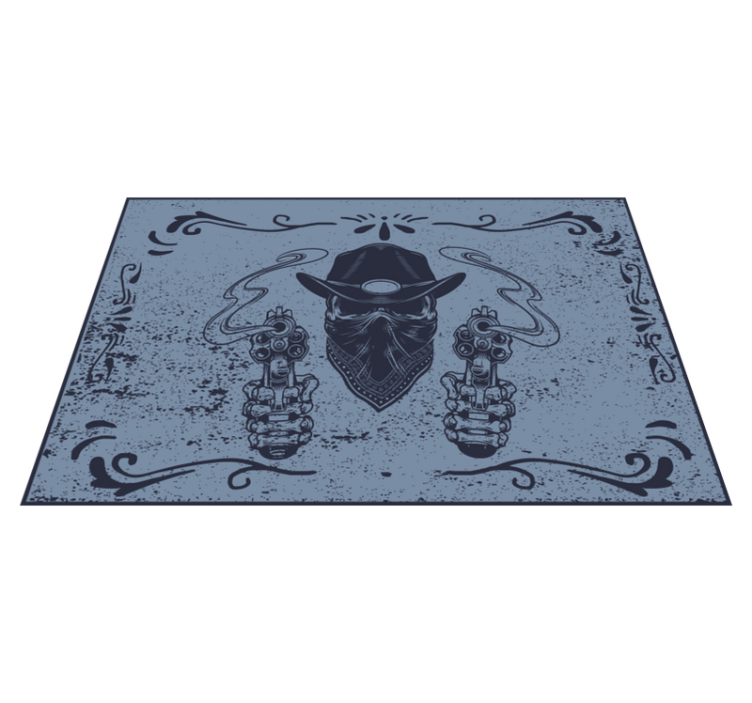 Podmetač izvornik cowboy lice s pištoljima - TenStickers