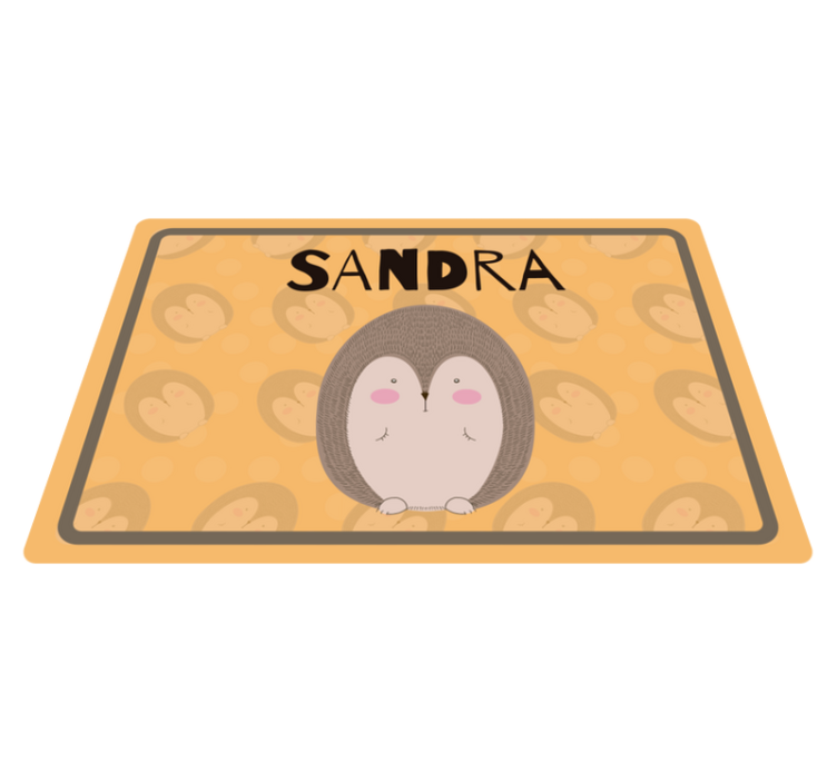 Podmetač djeca s preslatkim ježom umjetničkim radom - TenStickers