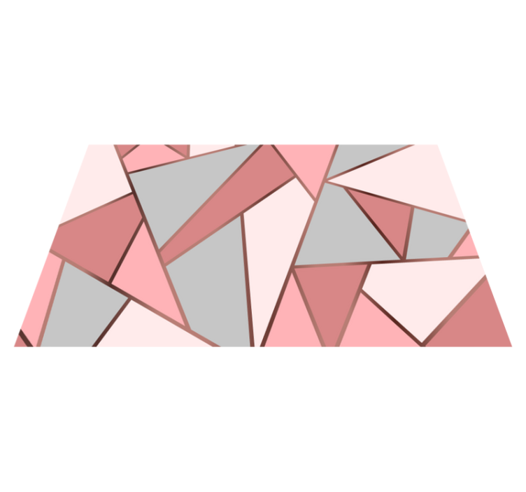 Ružičasti uzorak i zlatne linije originalni podmetači - TenStickers