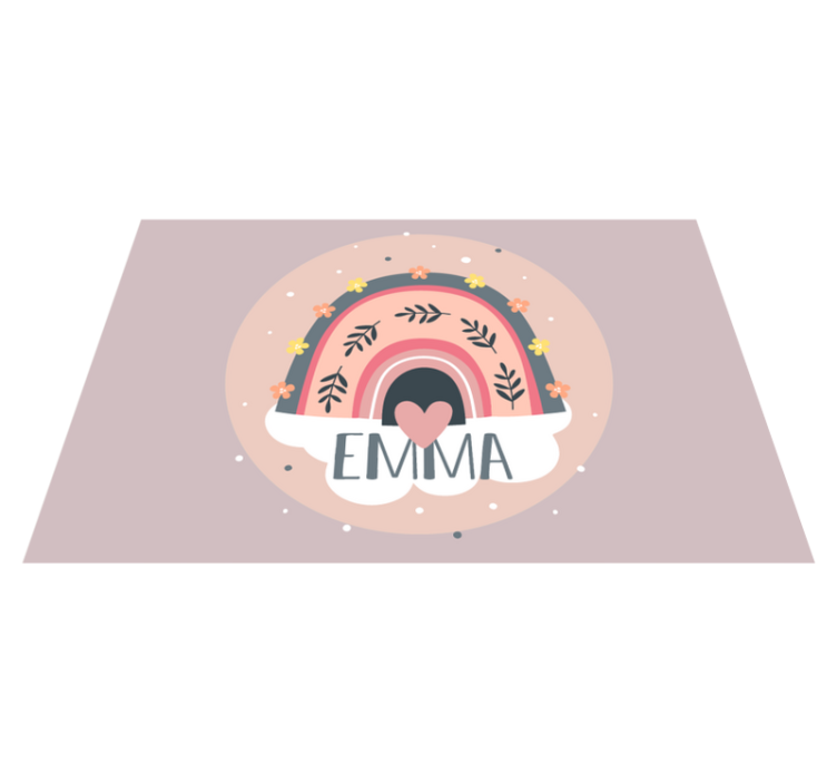 Podmetač djeca s dizajnom cvjetnog duge - TenStickers