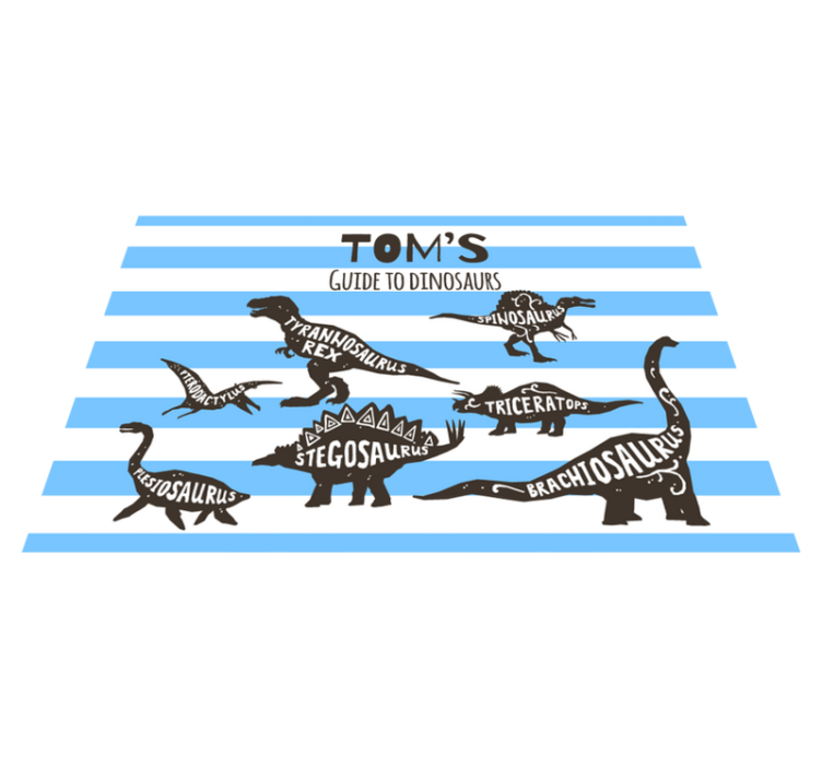 Dinosauri s imenima personalizirani podmetači - TenStickers