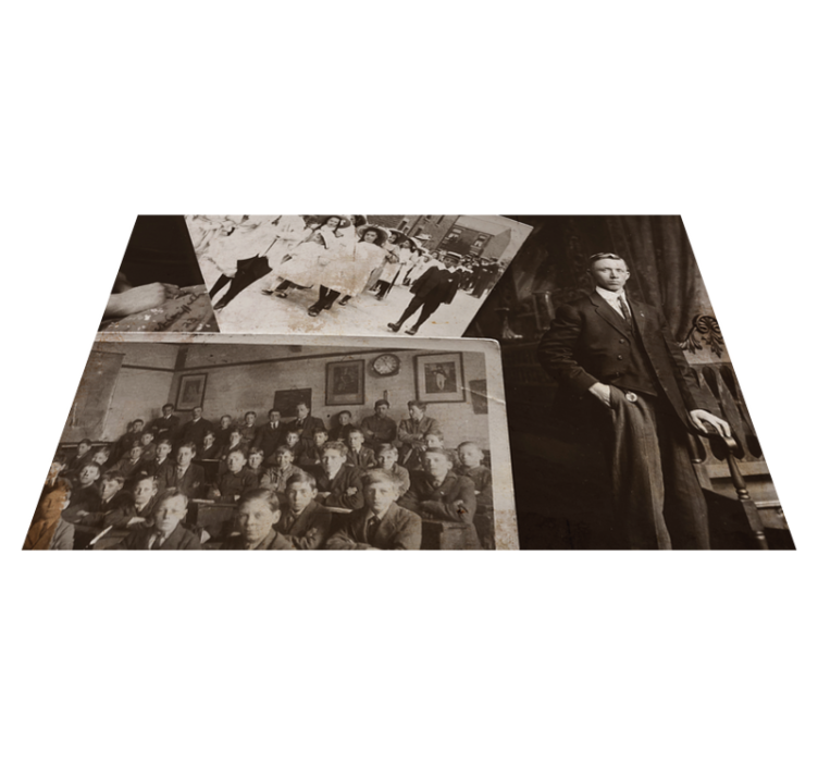 Podmetač dom vintage foto kolaž - TenStickers