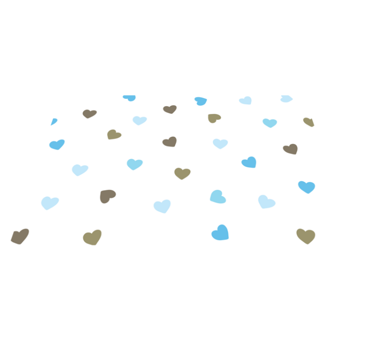 Podmetač izvornik šareni uzorak srca - TenStickers