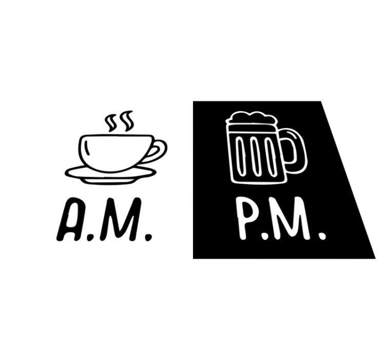 Podmetač citati kontrast kave i piva - TenStickers