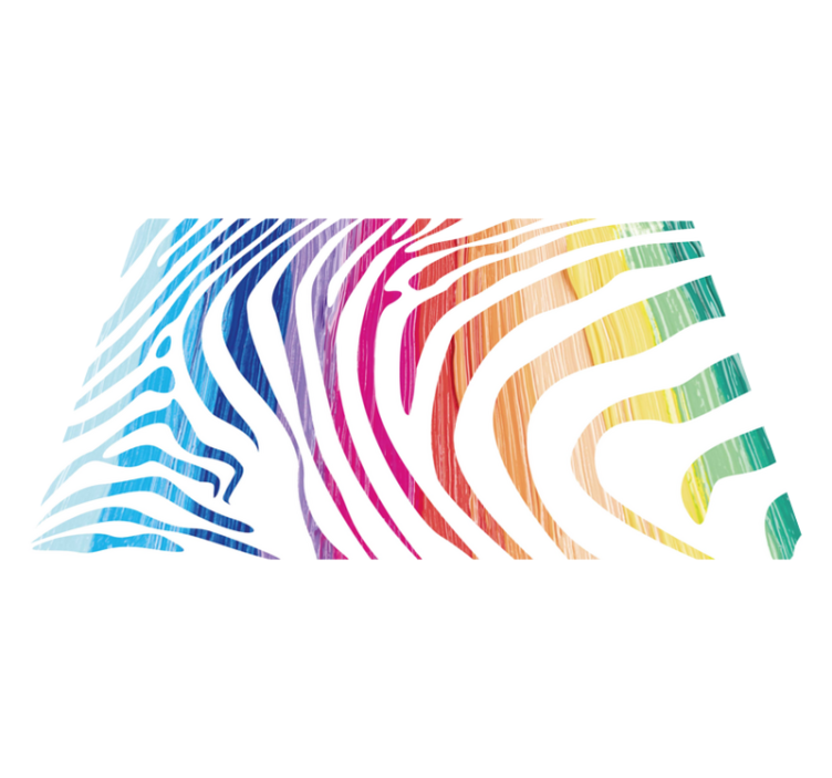 Podmetač izvornik u šarenim zebra prugama - TenStickers