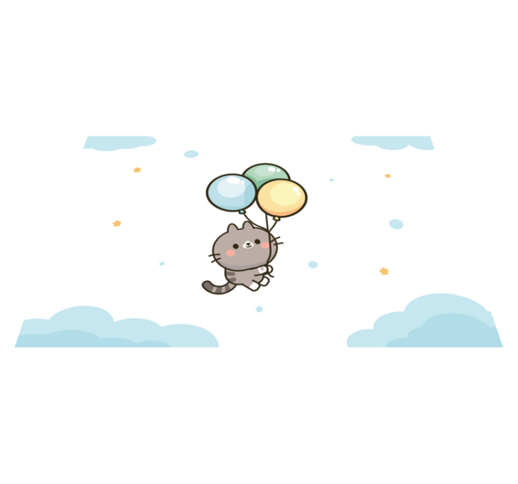 Mačke i baloni djeca posteljine - TenStickers