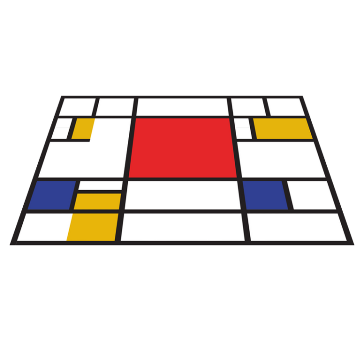 Mondrian geometric art originalni vinil podmetači - TenStickers