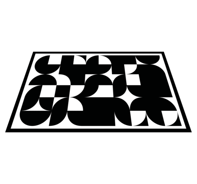 Crni kružni uzorak originalne podmetače - TenStickers