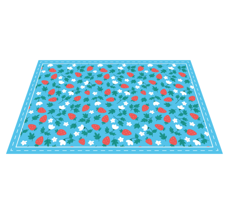 Podmetač izvornik s uzorkom jagoda i cvijeća - TenStickers