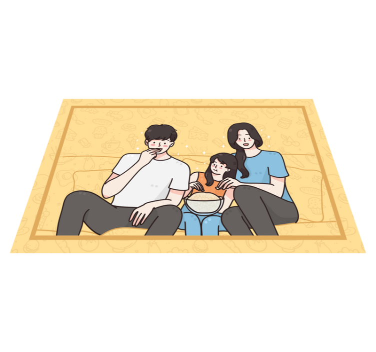 Podmetač djeca uživaju u grickalicama - TenStickers