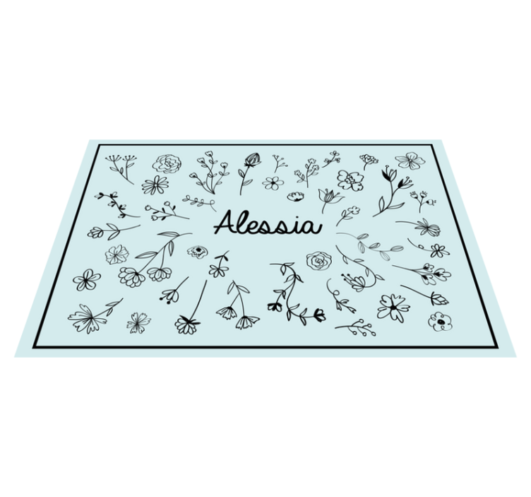 Slatko malo cvijeće personalizirani podmetač - TenStickers