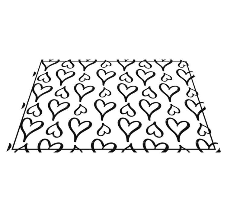 Podmetač djeca s veselim uzorkom srca - TenStickers