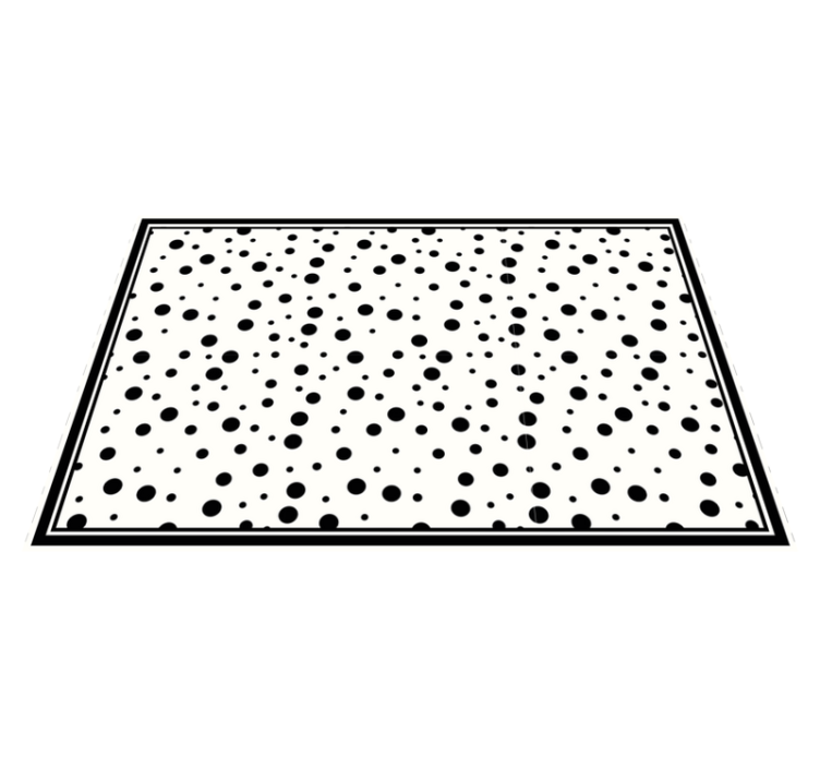 Crne točkice na bijelim kućnim podmetačima - TenStickers