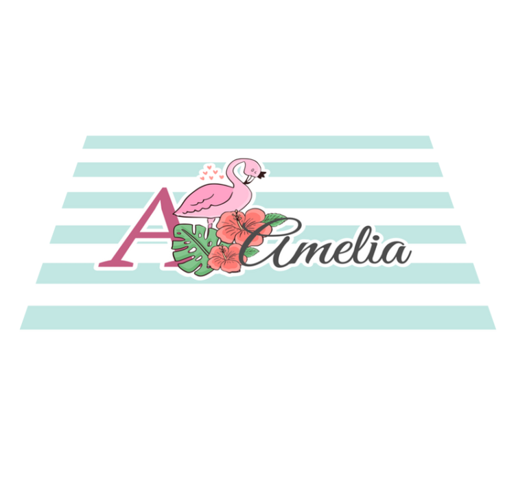 Podmetač djeca flamingo monogram amelia - TenStickers