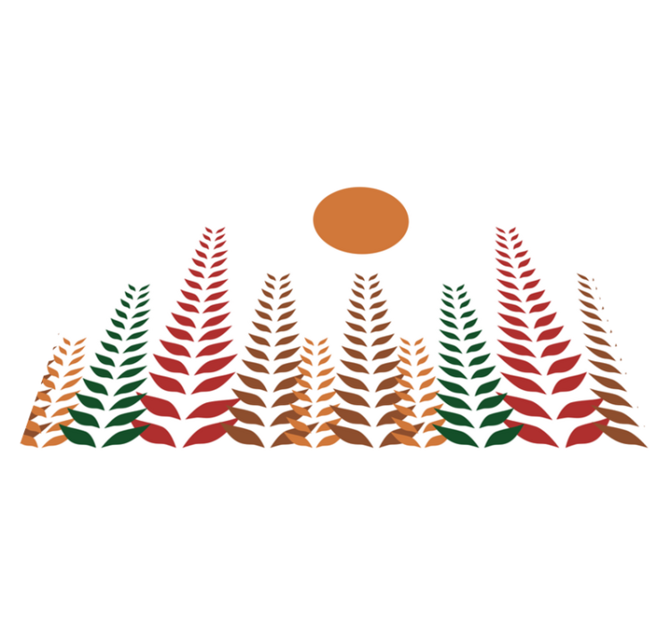 Podmetač moderan s modernim motivom lista - TenStickers