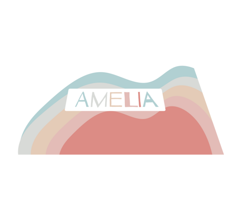 Podmetač s imenom šarena personalizacija - TenStickers