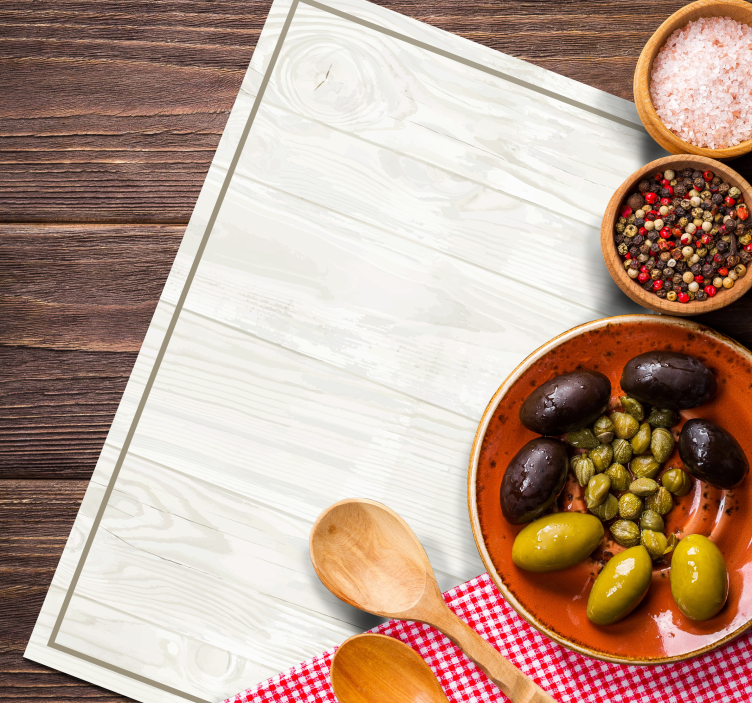 Bijeli drveni pravokutni podmetači - TenStickers