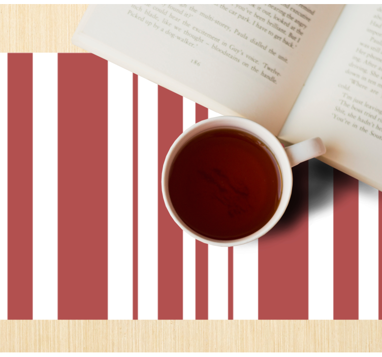 Crvene i bijele pruge teksturirani podmetači - TenStickers