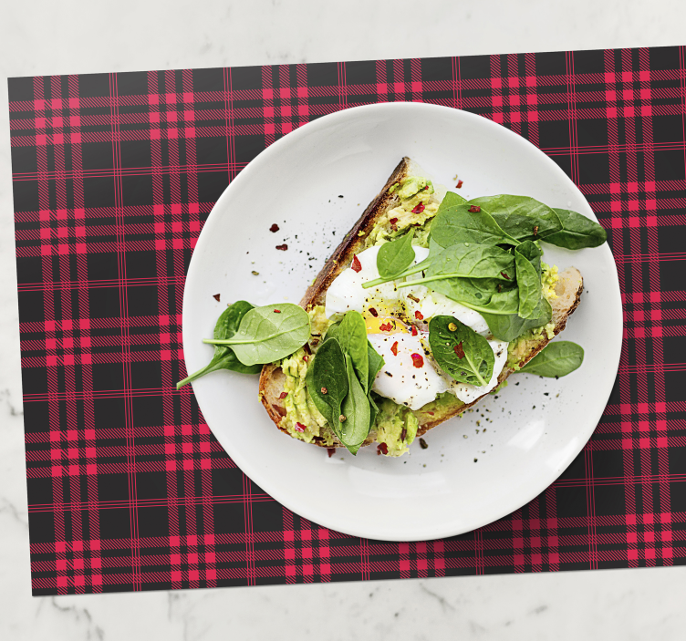 Crveni tartan božićni podmetači - TenStickers