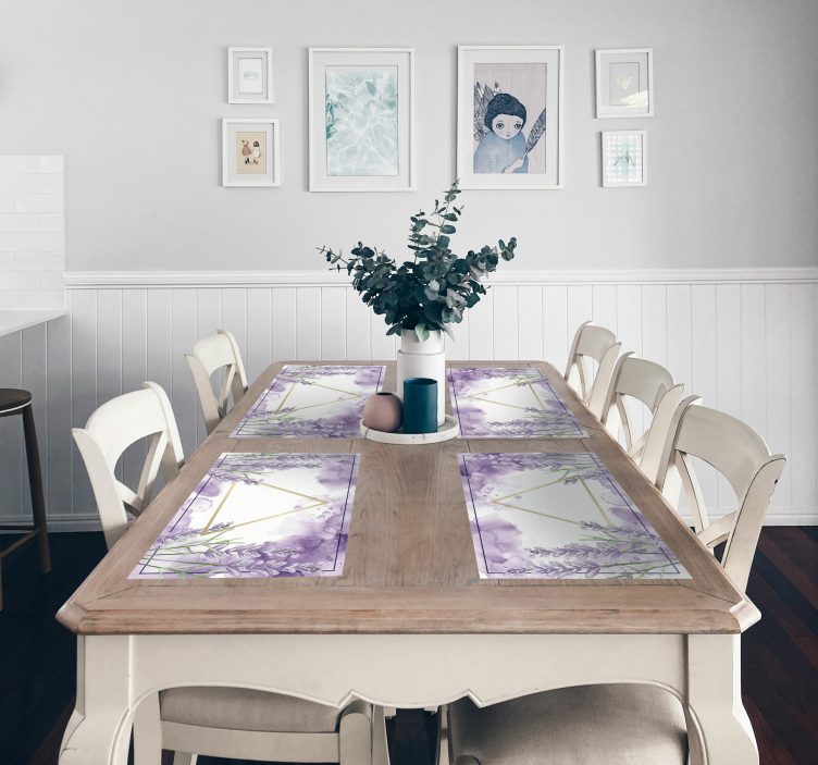 Digitalni trokutasti podmetači boje lavande - TenStickers