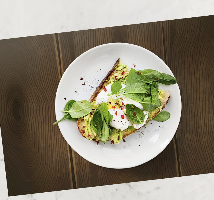 Drveni uzorak tamnih tonova teksturirani placemati - TenStickers