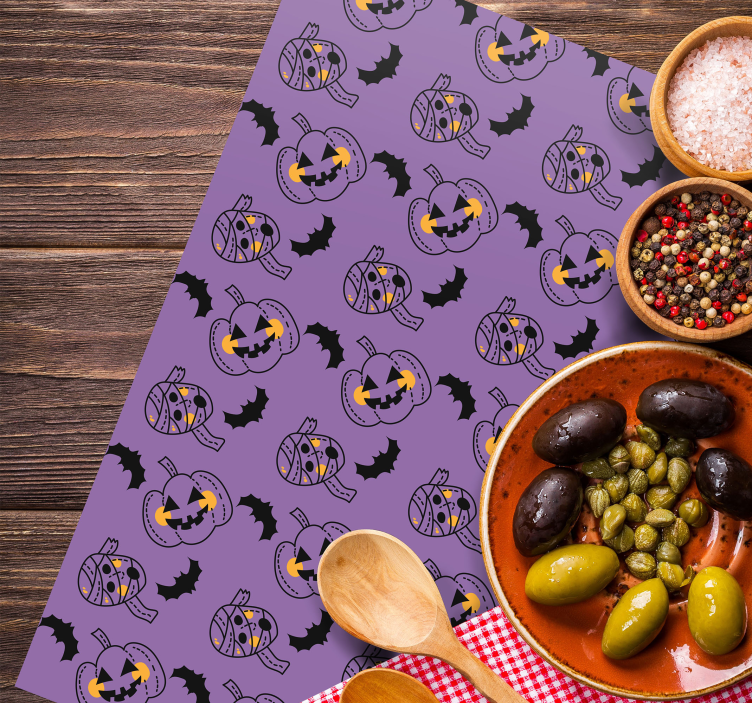 Halloween mumija palice i tikvice halloween mat - TenStickers
