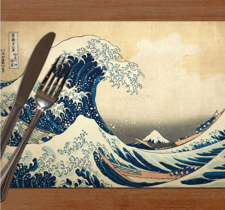Hokusai kanagawa val podmetači - TenStickers