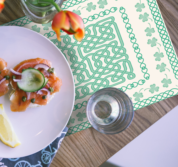 Okrugli djetelinski zeleni podmetači - TenStickers