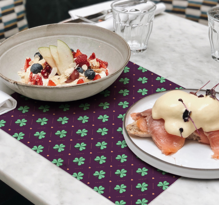 Ormarići za stol s uzorkom djeteline - TenStickers