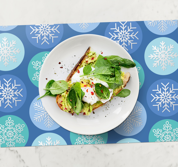 Pahuljice u krugovima božićni podmetači - TenStickers