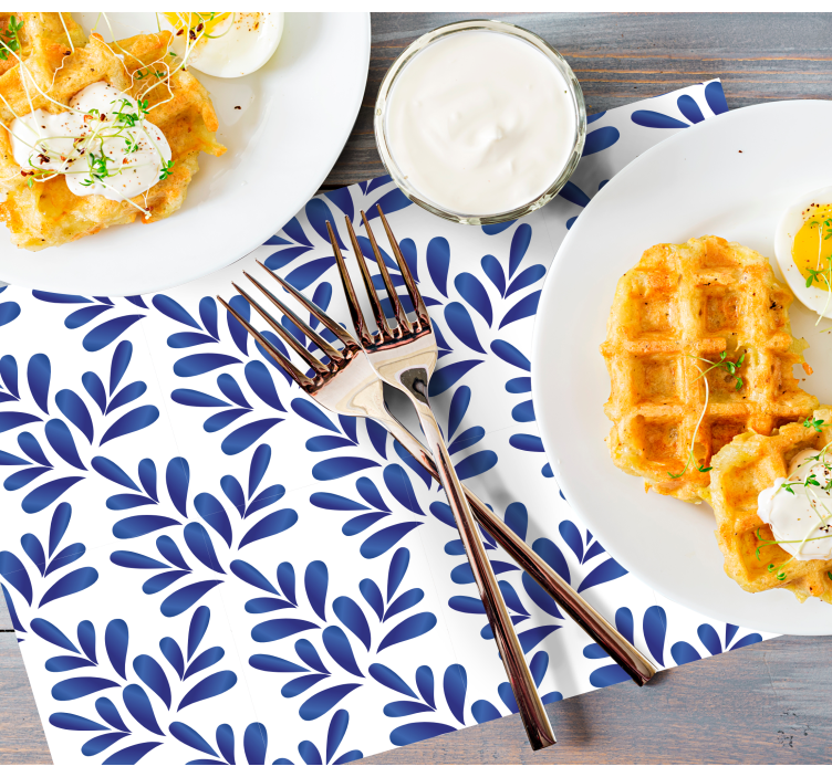 Plavi porculanski elegantni podmetači - TenStickers