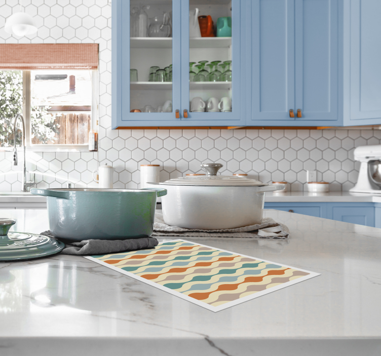 Podmetač moderan valoviti uzorak u boji - TenStickers