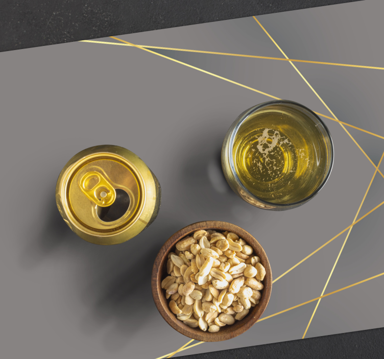 Sivi ton geometrijski oblici elegantni podmetači - TenStickers